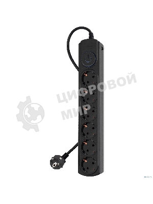 Сетевой фильтр Ippon BK-6-EU-3-10-B 3 м, 6 розеток, черный, коробка