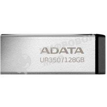 Флешка USB ADATA UR350 (UR350-128G-RSR/BK), 128Gb, USB 3.2, R/W 100/15, серебристый/черный