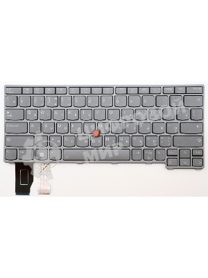 Клавиатура для ноутбука Lenovo ThinkPad X13 Gen 3 серая с подсветкой