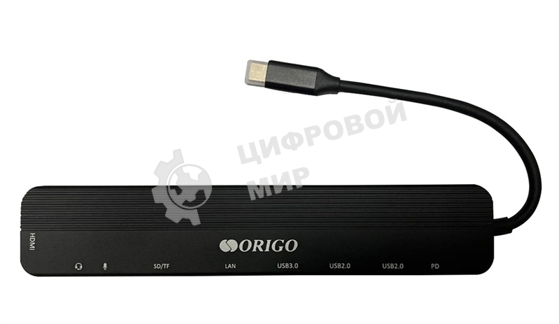 Док-станция USB-C 9-в-1 ORIGO OU3350SNPD/A1A USB 3.0, 2xUSB 2.0, USB-C/PD 3.0, HDMI, Gigabit LAN, SD/TF/microSD, TRRS, Mic