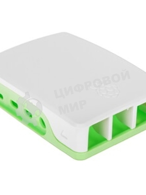 Корпус Qumo ABS Plastic, Raspberry Pi 4, White+Green(RS031)