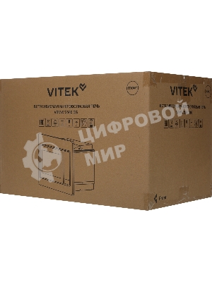 Встраиваемая микроволновая печь Vitek VBMW 2540 BG черный, 25 л, 850 Вт, переключатели - кнопки, поворотный механизм