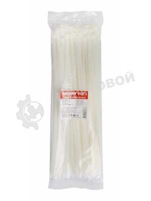 Хомут-стяжка кабельная нейлоновая Rexant 400 x7,6 мм, белая, упаковка 100 шт.