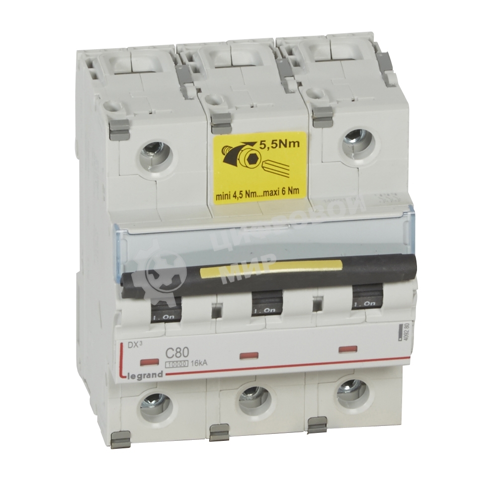 Выключатель автоматический DX3 3П C80A 10kA/16kA Авт.выкл.DX3 3П C80A 10kA/16kA