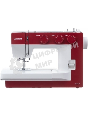Швейная машина Janome 1522RD 25 операции, петля автомат, верт. челнок, нитевдеватель, мягкий, подарочный набор (шпульки, ножницы, сантиметровая лента, игольница)