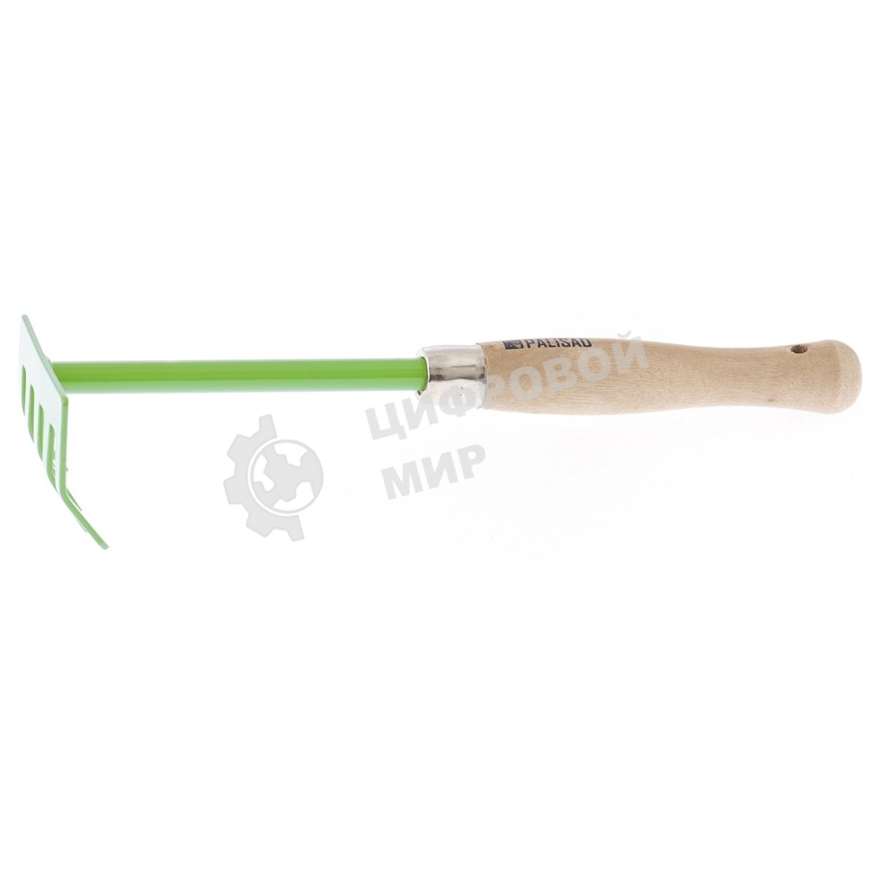 Грабли 5-зубые Palisad, 90х330 мм, стальные, деревянная рукоятка