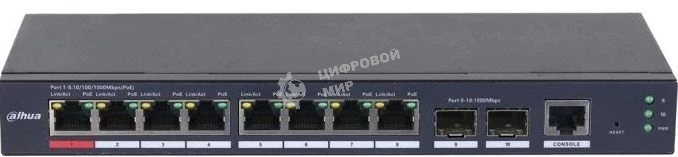 Коммутатор Dahua DH-S4210-8GT-110 16x1 Гбит/с управляемый