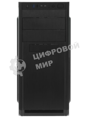 Компьютерный корпус Miditower ExeGate EX287366RUS XP-334UC-XP350 (ATX, XP350 с вент. 12см, 1*USB+1*USB 3.0+1*TypeC, аудио, черный)