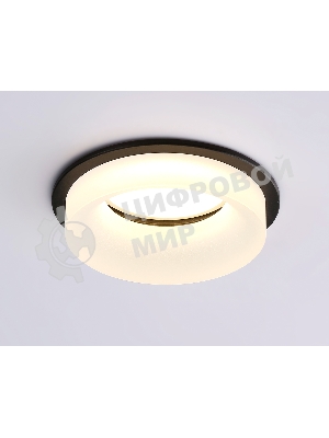Светильник Ambrella light TN1303 BK/FR черный/белый матовый MR16 GU5.3 D80*42