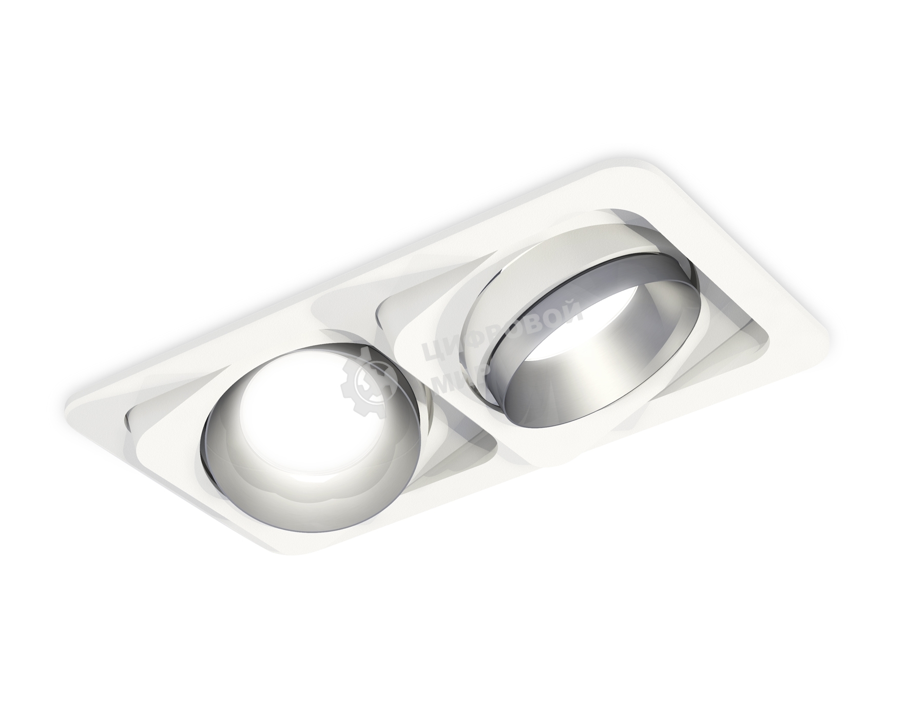 Комплект встраиваемого поворотного светильника Ambrella light XC7663023 SWH/MCH белый песок/хром матовый MR16 GU5.3 (C7663, N7033)