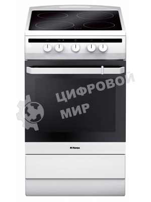 Плита электрическая Hansa FCCW54002 белый, конфорок 4 шт, духовка 68 л, 50 см x 85 см x 60 см
