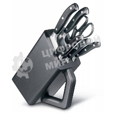 Набор ножей кухонных Victorinox Forged Cutlery Block (7.7243.6) компл.:6шт с подставкой черный подар.коробка