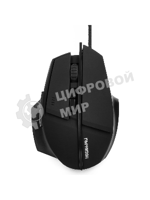 Мышь проводная Гарнизон GM-740G черный, 3200 dpi, USB, кнопки - 7