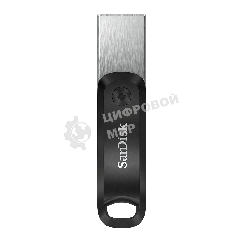Флешка USB Sandisk IX60N iXpand GO (SDIX60N-128G-GN6NE), 128Gb, USB 3.0/Lightning, R/W 150/70, черный/серебристый