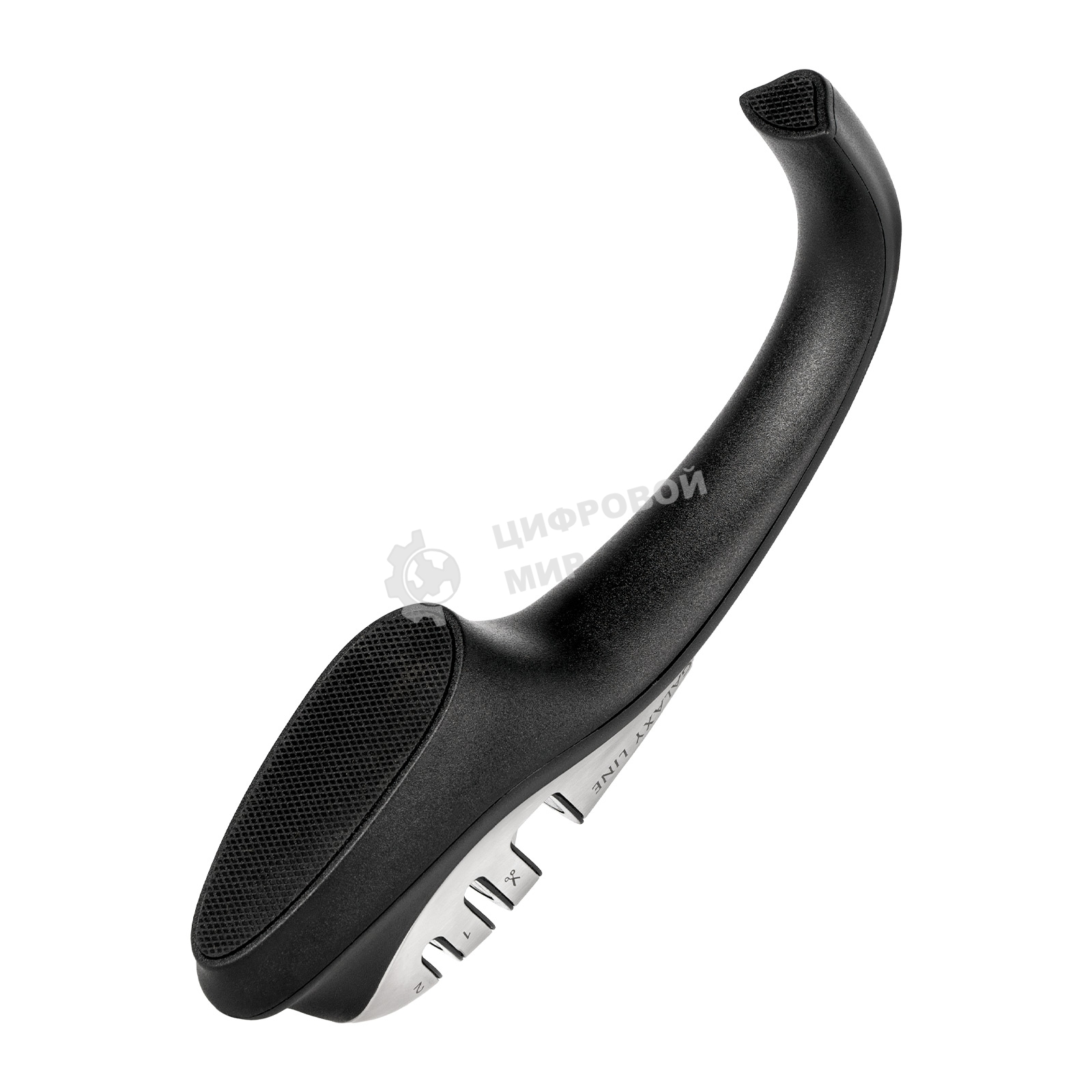 Механическая точилка для ножей и ножниц Galaxy LINE GL 9012, черный с серебристым, высокоэффективные точильные элементы, для металлических, кухонных, керамических, спортивных, складных ножей, 2 этапа обработки лезвий ножей (заточка и доводка),прорезиненно