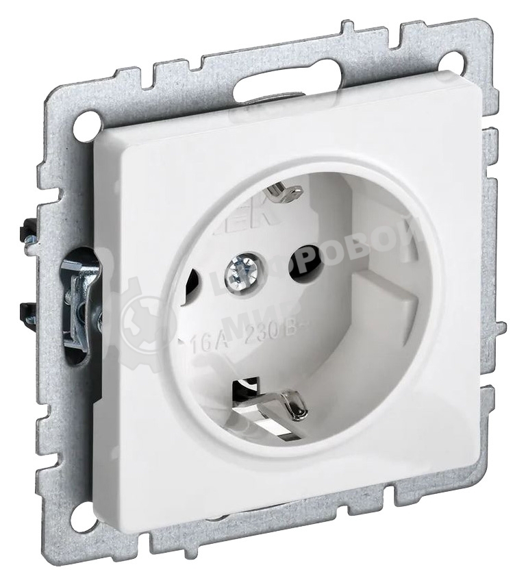 Розетка с з/к/ш IEK BRITE 16А РС14-1-0-БрБ белый