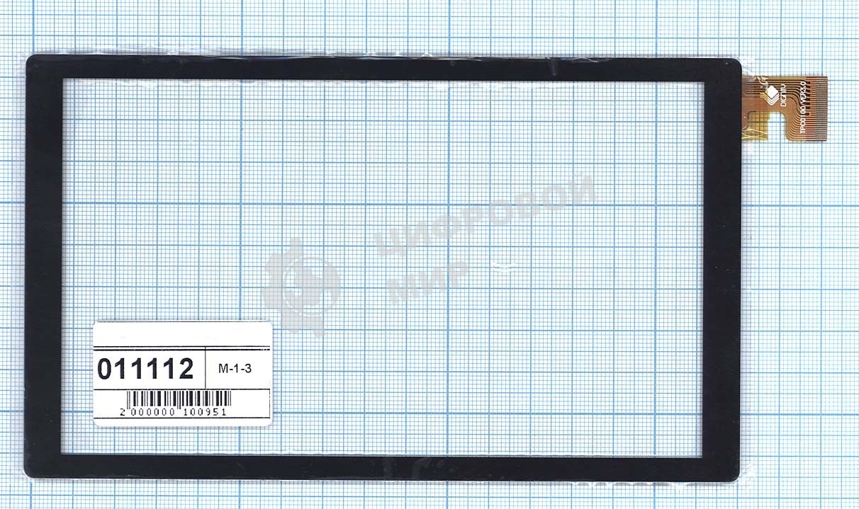 Сенсорное стекло (тачскрин) для DNS AirTab E73. черное