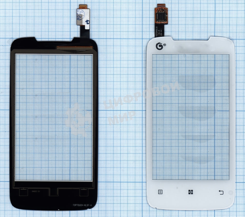 Сенсорное стекло (тачскрин) для Lenovo A390t, белое