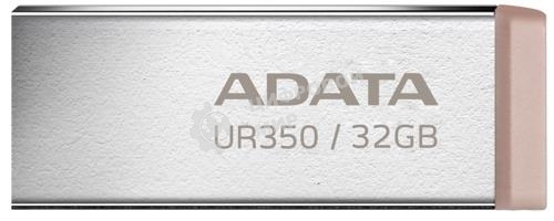 Флешка USB ADATA UR350 (UR350-32G-RSR/BG), 32G, USB 3.2, R/W 100/15, серебристый/коричневый
