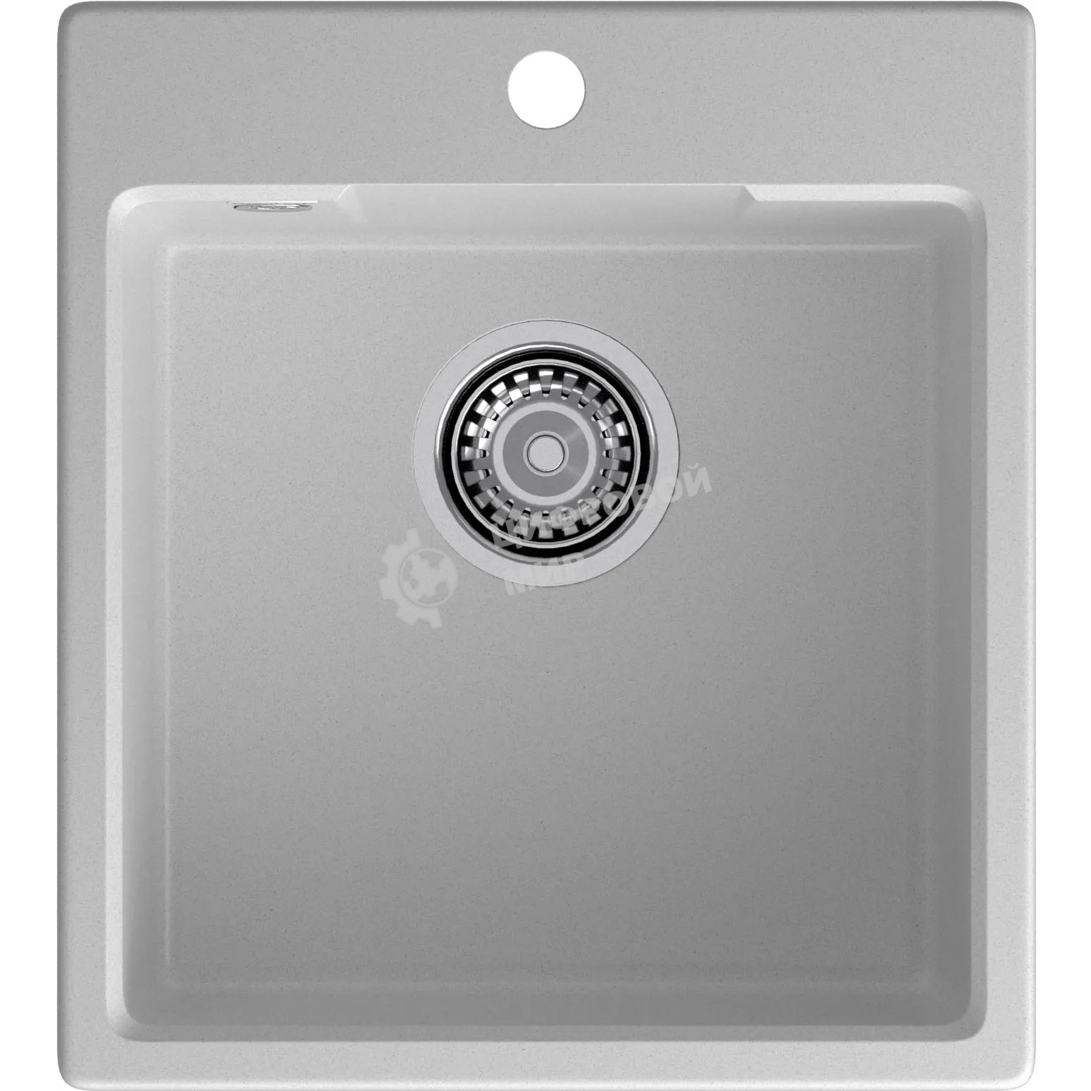 Мойка GRANFEST URBAN 644 1-чаша 440x490мм, монтаж: врезной, материал: кварц, серый