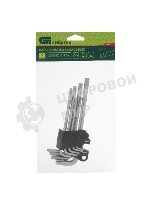 Набор ключей имбусовых Torx-Tempered Сибртех TT10-50, CrV, 9 шт., удлиненные