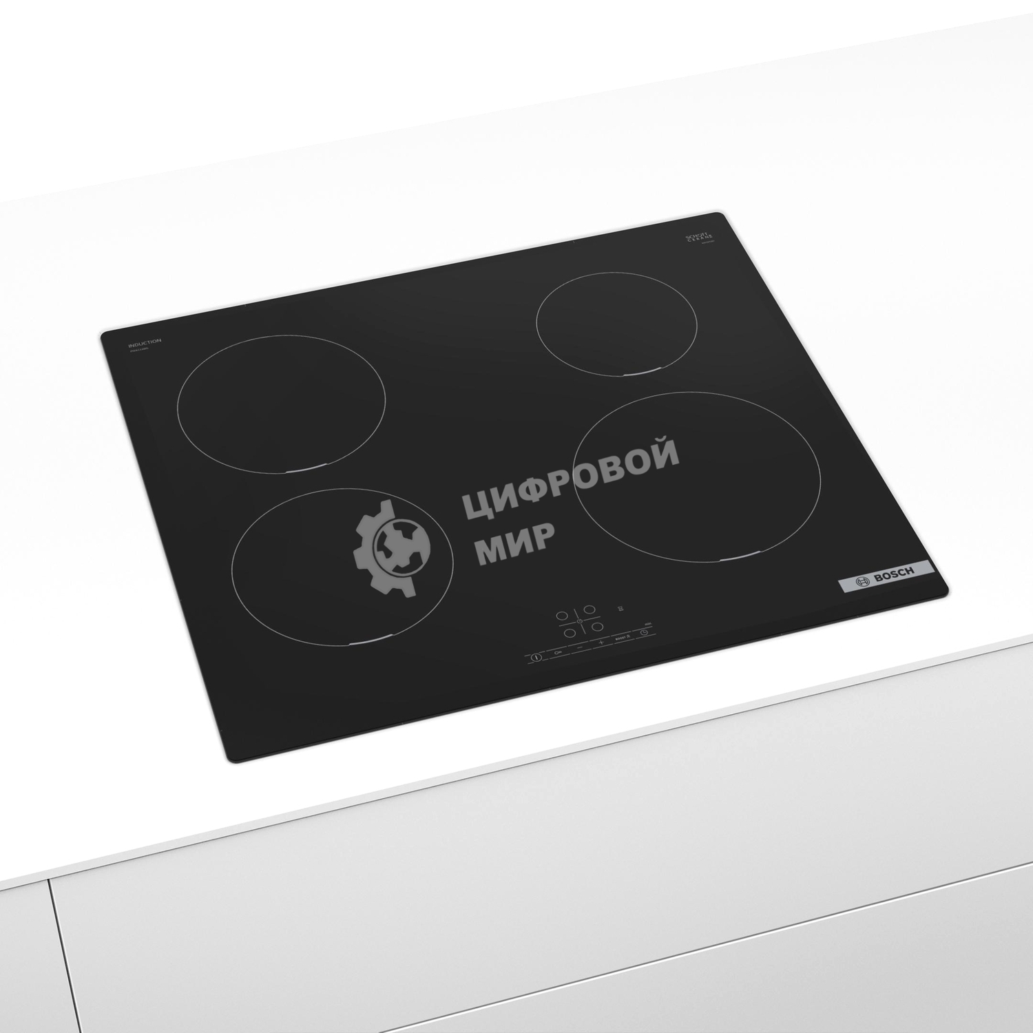 Индукционная варочная панель Bosch Serie 4 PUE611BB5E, индукционные, независимая, черный