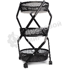 Этажерка Domfy DHC-FC30862 34.2x34.2x83.6 см, d=34.2 см черный