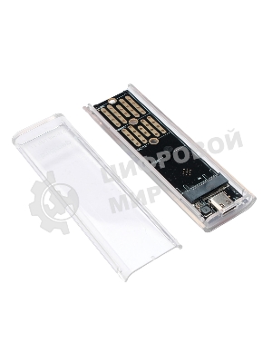 Внешний корпус Gembird EEM2-NVME-2 USB 3.1 для M2 NVME порт Type-С, пластик, прозрачный