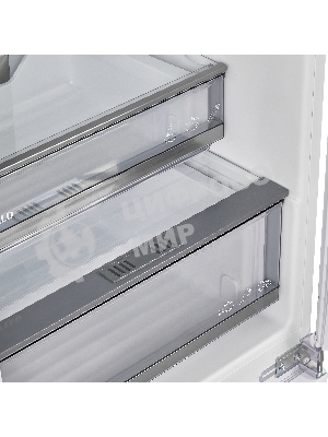 Встраиваемый холодильник Maunfeld MBF177NFFWGR Inverter белый двухкамерный 194/57 л морозилка снизу, NoFrost