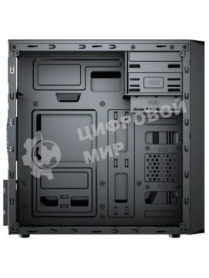 Компьютерный корпус ACD Coffre 102N mATX, черный, 80мм rear FAN, w/o PSU