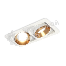 Комплект встраиваемого поворотного светильника Ambrella light XC7663024 SWH/PYG белый песок/золото желтое полированное MR16 GU5.3 (C7663, N7034)