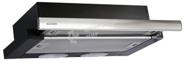 Вытяжка встраиваемая Elikor Интегра 50П-400-В2Л черный/нержавеющая сталь, 50 см, 400 куб. м/ч, 55 дБ