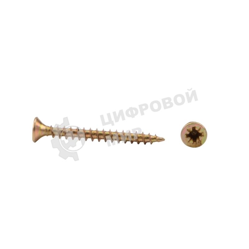 Саморез универсальный Kranz 3х30, желтый цинк, короб (200 шт./уп.)