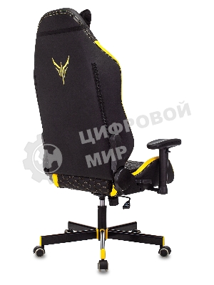 Кресло Knight Neon черный/желтый, экокожа, 120 кг, механизм качания