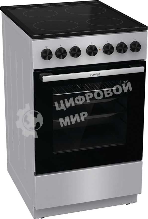 Плита электрическая Gorenje GEC5B41SG серый, конфорок 4 шт, духовка 62 л, 50 см x 85 см x 59.4 см