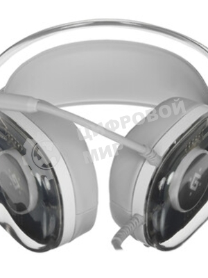 Гарнитура Defender Cyborg белый, проводная, USB, подсветка