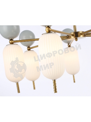 Светильник Ambrella light LH53106/7 BS/GR/FR латунь/серый/белый матовый G9*7 max 28W D800*800