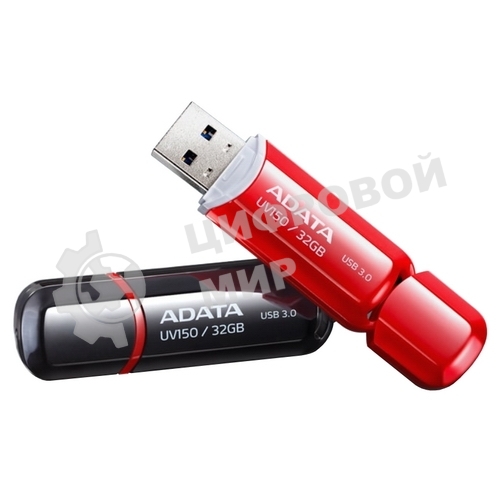 Флешка USB ADATA UV150 (AUV150-32G-RBK), 32Gb, USB 3.0, R/W 100/30, черный
