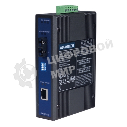 Интерфейсный модуль EKI-2541M-AE10/100T (X) to SC Multi-Mode Industrial Media Converter Advantech