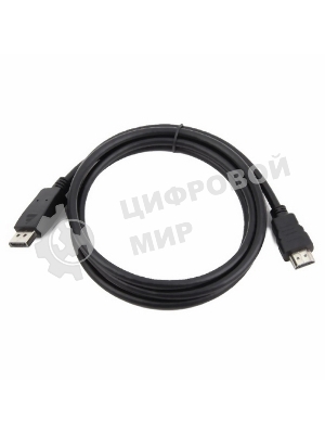 Кабель DisplayPort-HDMI Gembird/Cablexpert 1,8м, 20M/19M, черный, экран, пакет