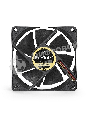 Вентилятор для корпуса ExeGate ExtraPower EP08025SM черный, 80 мм, 2500 об/мин, 25.5 дБ, 2 pin