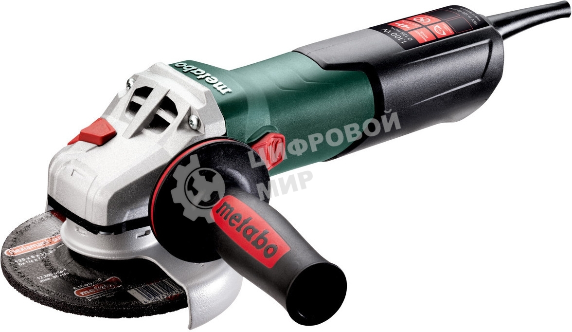 Угловая шлифовальная машина Metabo WEV 11-125 Quick 1100Вт 10500об/мин рез.шпин.:M14 d=125мм (603625000)