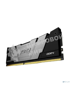 Оперативная память Kingston Fury Renegade, DDR4, 16GB (1x16GB), 3200MHz, CL16, DIMM, с радиатором, серый/черный