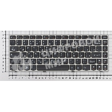 Клавиатура для ноутбука Lenovo IdeaPad Z360 черная с серебристой рамкой