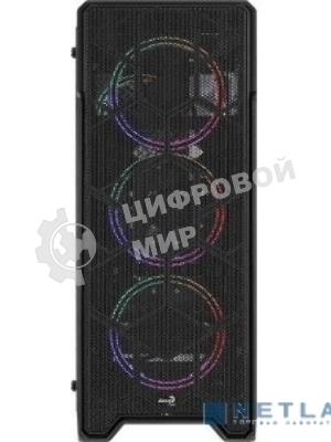 Компьютерный корпус Aerocool/Formula Ore Saturn FRGb-G-BK-v1 (2xUSB, 2xAudio, 0.5 мм,3x120 мм FAN, прозрачная стенка-закаленное стекло, ATX,