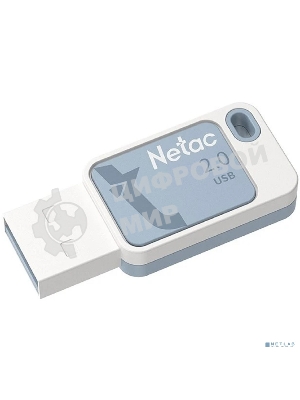 Флешка USB Netac UA31 (NT03UA31N-016G-20BL), 16Gb, USB 2.0, R/W 110/45, синий/белый
