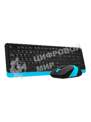 Комплект клавиатура+мышь A4Tech FStyler FG1010 беспроводной, USB, 2000 DPI, чёрный/синий