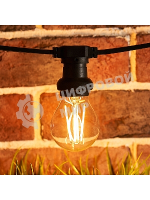 Лампа светодиодная филаментная Rexant Груша A60 9.5 Вт 1140 Лм 2700K E27 диммируемая, прозрачная колба