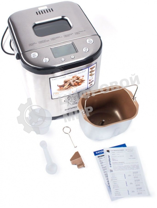 Хлебопечка Endever Skyline MB-52, 710 Вт, 15 программ, таймер 15ч, сохранение уст. прогр., авт. термостат, автоподогрев 60 мин