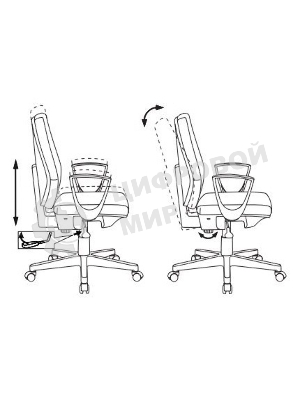 Кресло офисное Бюрократ CH-545 синий 38-415 крестовина пластик